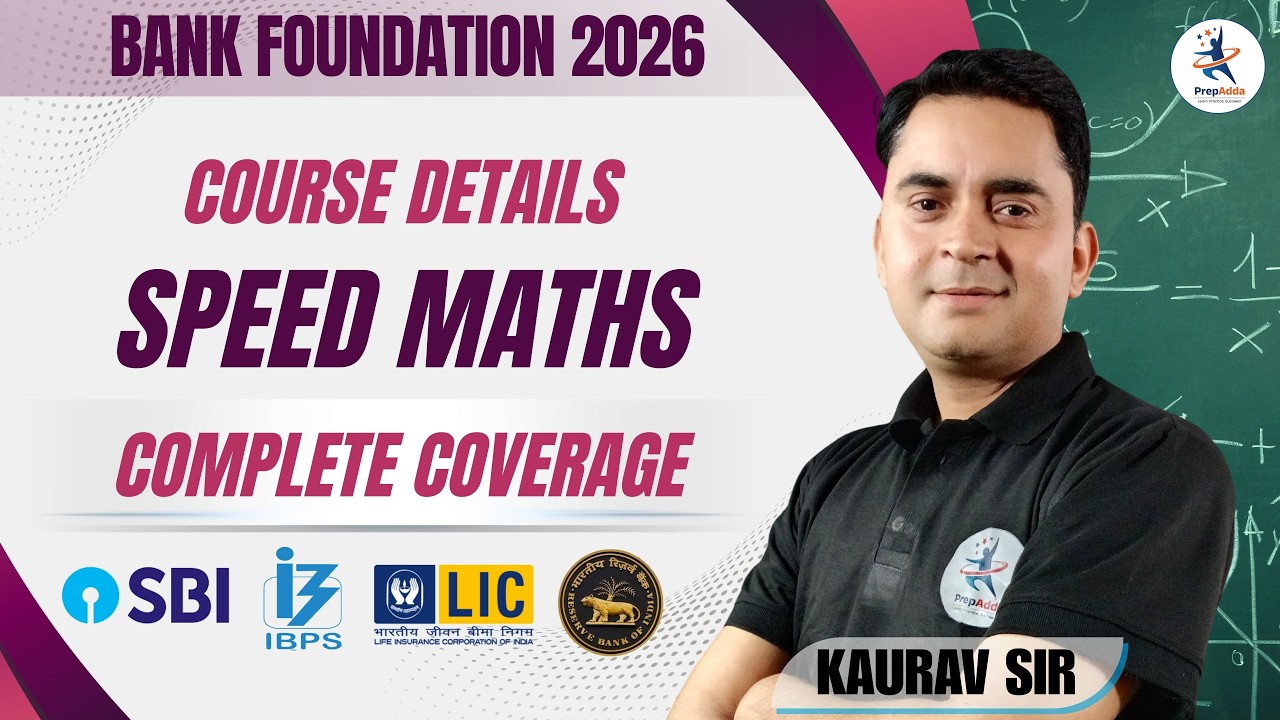 Bank Foundation 2026 | Speed Maths Complete Coverage | Course by Kaurav Sir | SBI IBPS LIC RBI