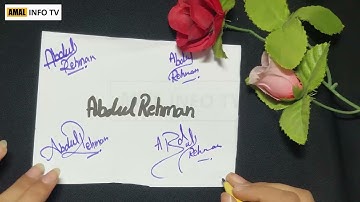 Abdul Rehman Name Signature -Handwritten Signature for Abdul Rehman Name