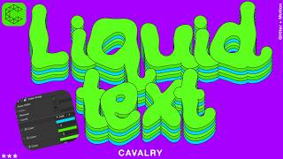 Vibrant Liquid Wave Text Animation | Cavalry | QUICK AND EASY |Tutorial