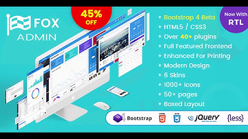 Fox - Multipurpose Bootstrap 4 Admin Dashboard Template + UI Kit | Themeforest Website Templates