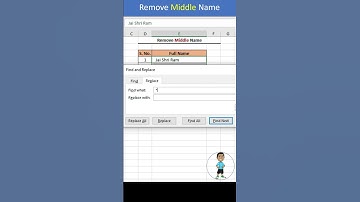 Remove Middle Name in Excel #excel #exceltips #exceltutorial #msexcel #shorts #youtubeshorts