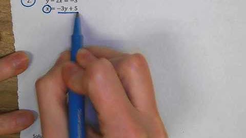 6.2 Video - Solve by Substitution