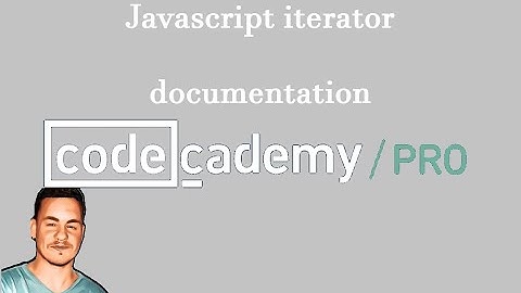 Javascript iterator documentation