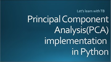 Principal Component Analysis (PCA) implementation in Python | Machine Learning | Big Data Analytics