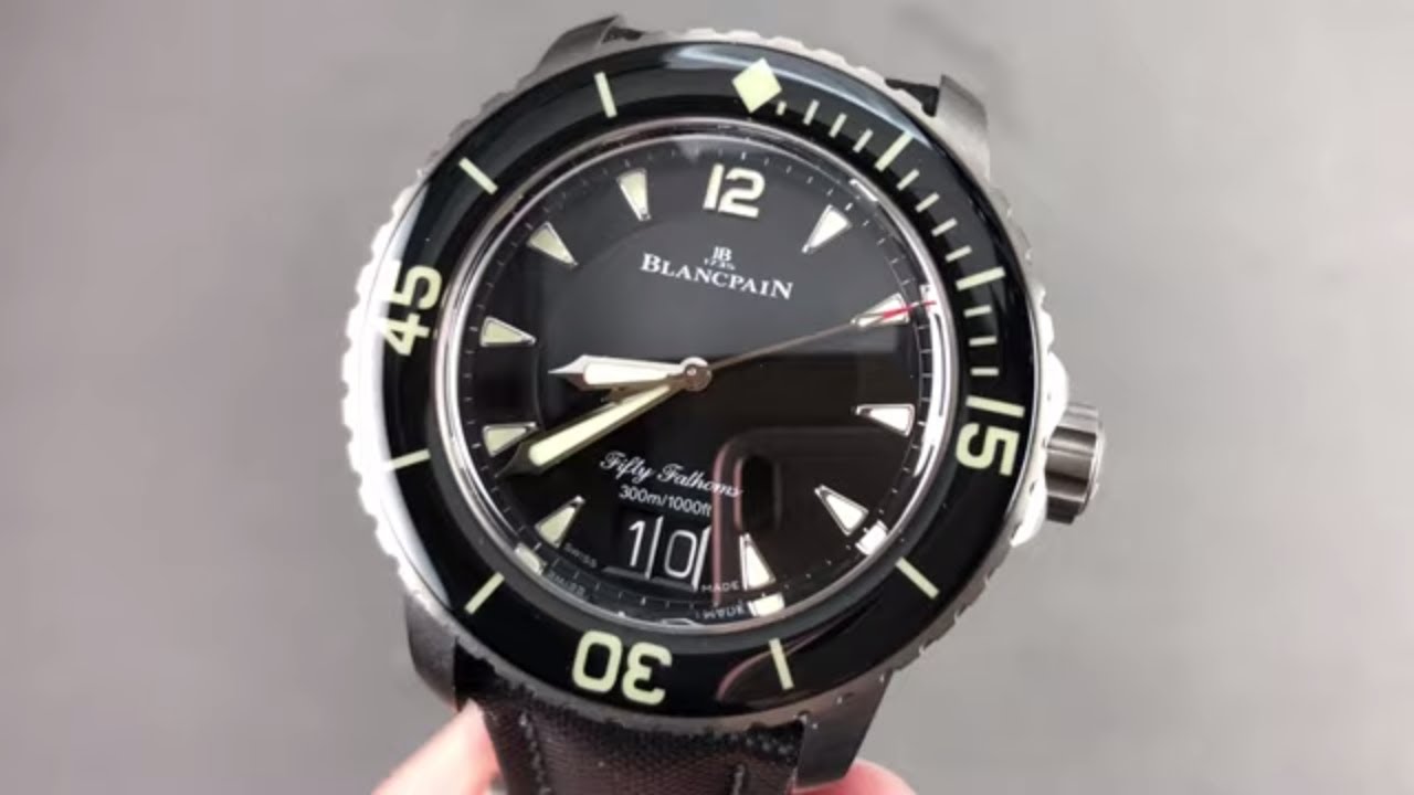 Blancpain Fifty Fathoms Grande Date Titanium Dive Watch 5050-12B30-B52A ...
