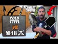 *COLD STEEL VS M48!!* I Bought MYSTERY BOX Filled With THE STRONGEST SURVIVAL WEAPONS OF ALL TIME!!