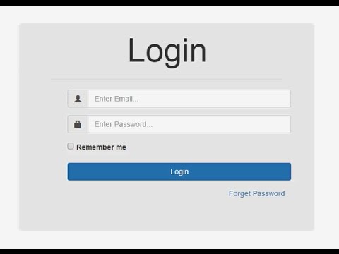 Create A Login Form Using Bootstrap Youtube