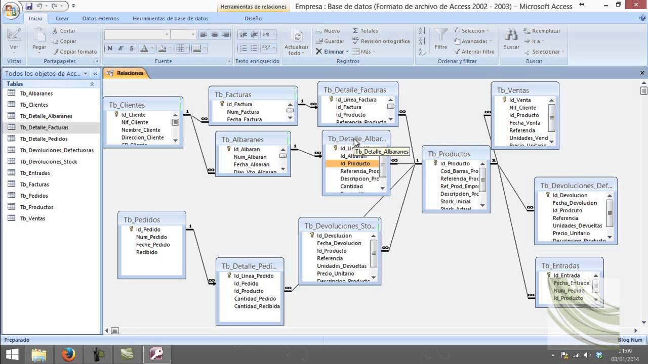 Resultado de imagen de bases de datos relacionales MS Access