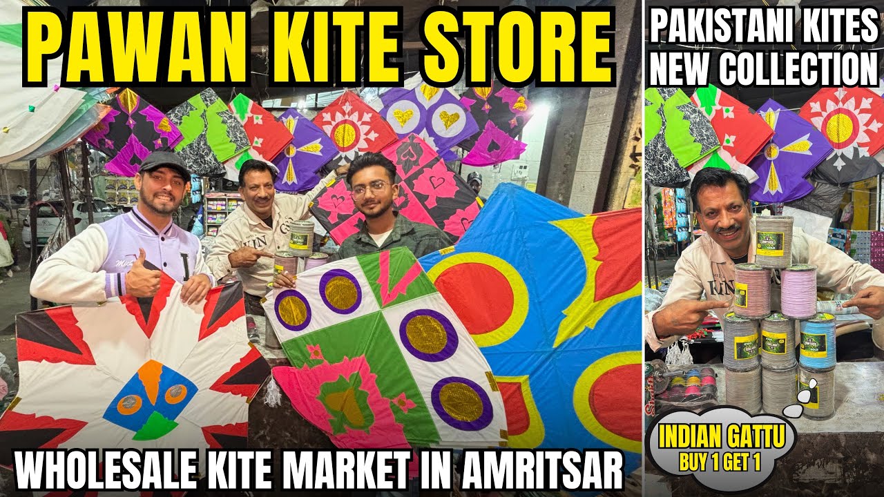Wholesale Kite Market In Amritsar 🪁|| Pawan Kite Store 🤩|| Doremon Uncle Is Back with Indian Gattu🇮🇳