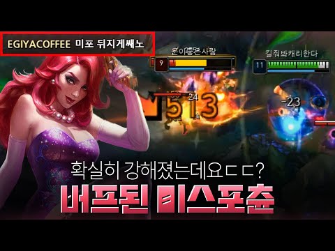 딜 체감이 확실히 되는 버프된 미포