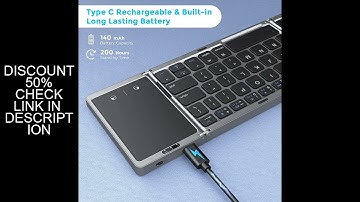 3-Folding Keyboard Mini Wireless Keyboard Foldable Dual Bluetooth Keyboard with Touchpad for Windows