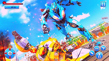 New US Police Transform Robot Car Unicorn Flying Horse Android Gameplay by Games Zone