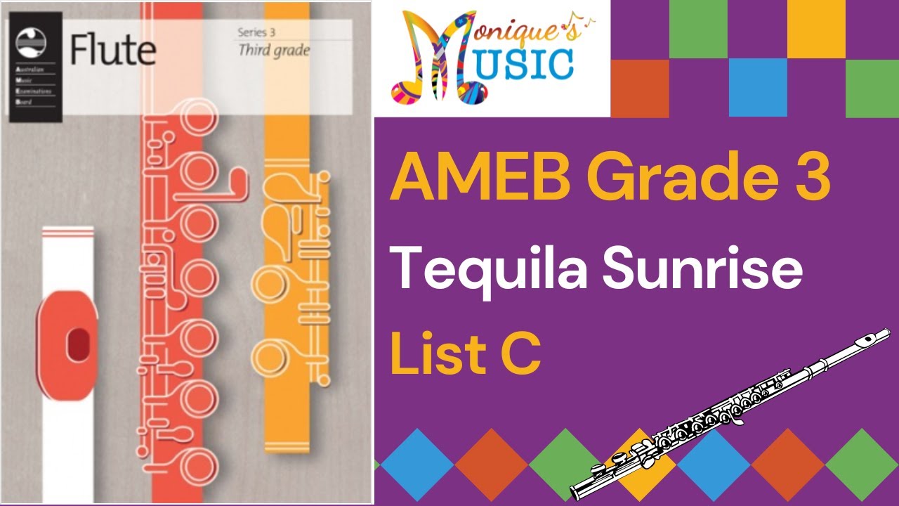 AMEB Gr3 Flute Tequila Sunrise 80bpm Demo YouTube