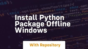 install python package offline windows