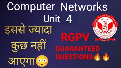 Computer Networks unit-4 Most important questions #rgpv