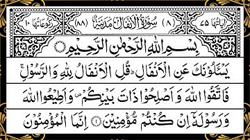 Heart Touching Quran Surah Al-Anfal سورة الأنفال |Soft Voice  Heart Touching