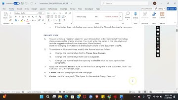 Shelly Cashman Word 365 | Module 2: SAM APA Project B | Renewable Energy Sources #shellycashman