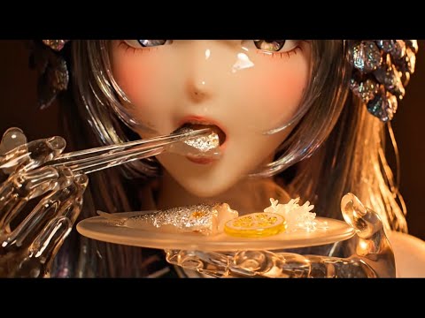 ASMR ガラスの少女が食べる音 秋の味覚特集 10 Glass Girl Eating Sounds Autumn Seasonal Foods