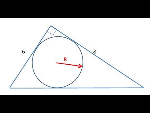 Video: Cómo Encontrar El Radio De Un Círculo Inscrito En Un Triángulo Rectángulo