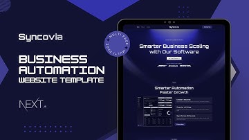 Premium Business Automation NextJs Template by Syncovia | DesignToCodes