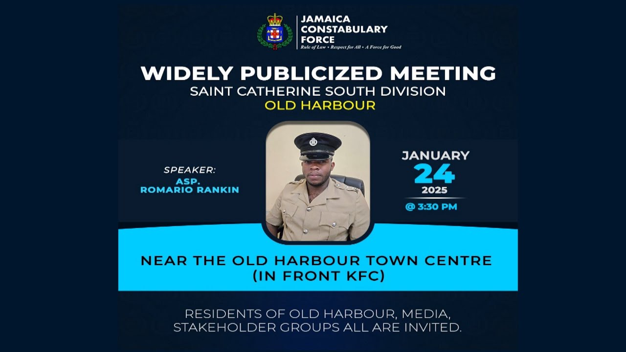 WIDELY PUBLICIZED POLICE MEETING OLD HARBOUR TOWN CENTER / FRIDAY ...
