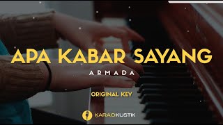 Armada - Apa Kabar Sayang (Karaoke Akustik   Lirik) || Original Key