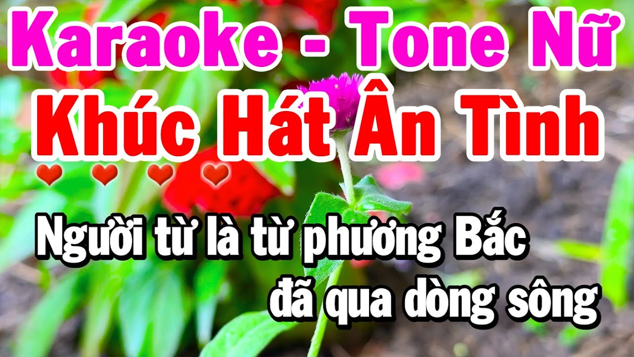 Karaoke Khúc Hát Ân Tình Tone Nữ Nhạc Sống Cha Cha Dễ Hát Cẩm Thu
