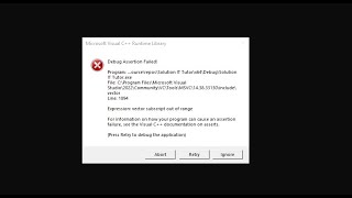 Resolve a problem C++ Vector Subscript Out of Range Part1 (حل مشكلة)