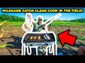 WILDGAME Catch Clean Cook in the FIELD while HUNTING!!! (Fast Food Challenge)