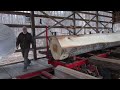 Saw milling a big poplar log   1442