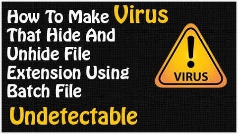 How To Hide and Unhide File Extension Using Batch File