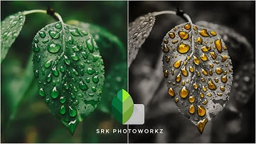 Creative golden tone water drops | snapseed photo editing tutorial