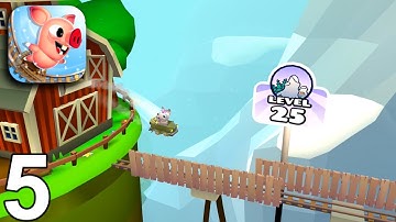 BACON ESCAPE Walkthrough Gameplay Part 5 - Levels 21 22 23 24 25 (iOS Android)