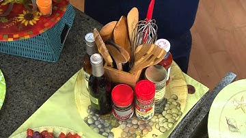 13" Tempered Glass Lazy Susan Turntable with Jill Bauer