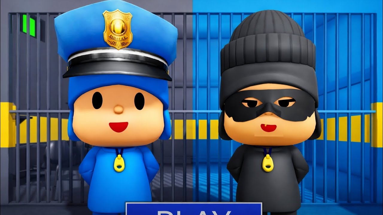 Pocoyo Police VS Thief Prison Run Obby 🚔😱 Crazy Escape Challenge! - YouTube
