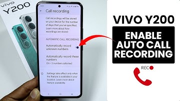 How to Enable Auto Call Recording in Vivo Y200 - Call Recording Setting