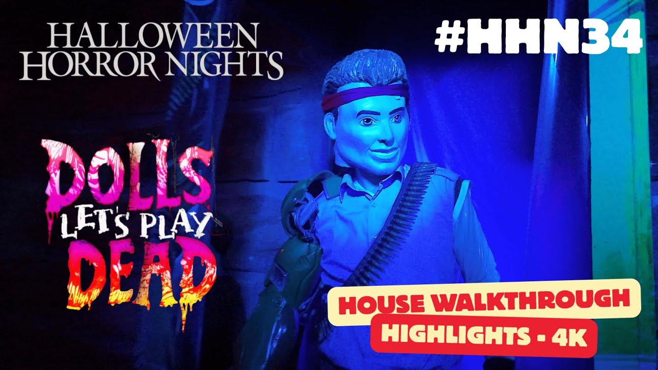 Dolls Let's Play Dead - Haunted House Walk-Through Highlights Halloween Horror Nights  4k