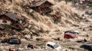 Massive landslide in AUSTRIA! Houses engulfed in Tyrol