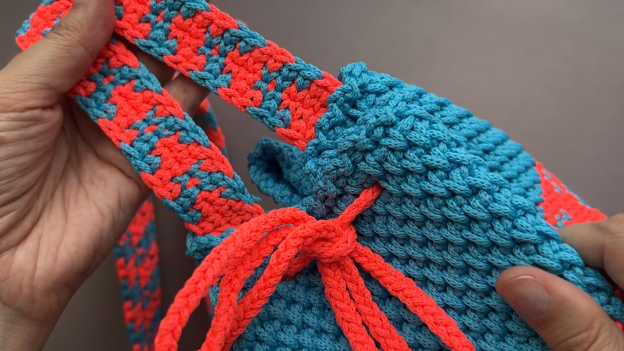 💥 Супер простой способ связать ручки для сумки 😉 / ЖАККАРД