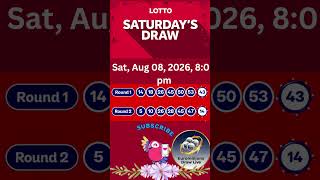 The National Lottery Lotto draw results from Saturday 8 August 2026