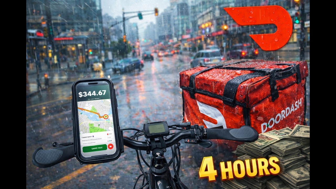 4 Hours of DoorDash Delivery in Heavy Rain - Was it Worth it?