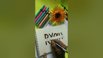 "RYAN" Name brush pen calligraphy writing|hand Lettering| #shorts #youtubeshorts #brushpen #nameart