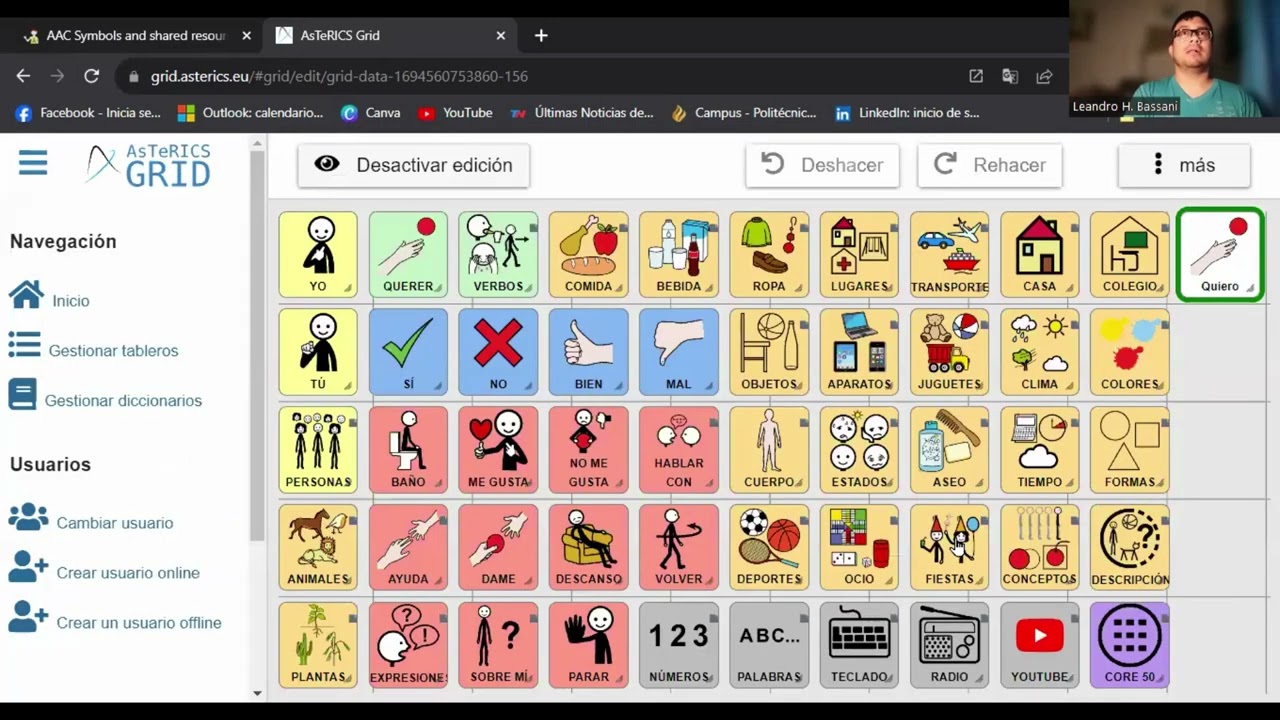 AsTeRICS Grid - Comunicador de ARASAAC