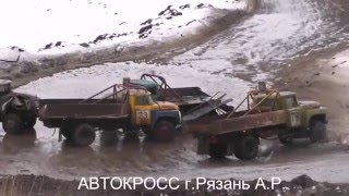 Автокросс Русская зима 2015 утешительный заезд ЗиЛ 130