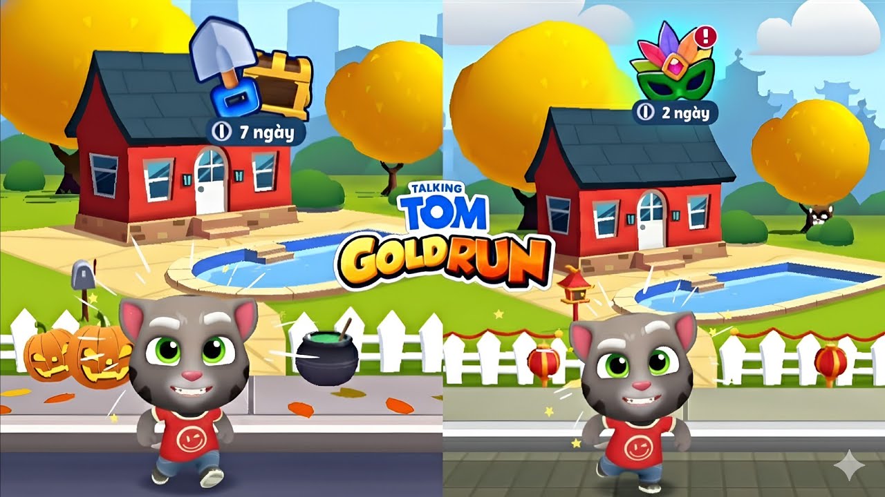Talking Tom Gold Run Gameplay New Event - Randomly Unlock Agent Tom - full screen P125