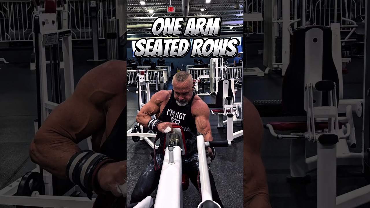 ONE ARM SEATED ROWS FOR BACK THICKNESS #BACK #WORKOUT #MOTIVATION