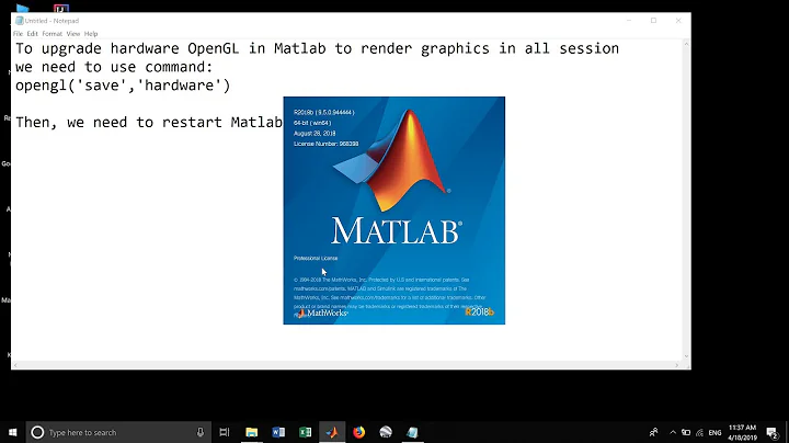 Upgrade OpenGL and fix using function Coverage in Matlab