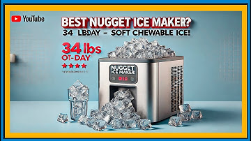 Nugget Countertop Ice Maker with Soft Chewable Ice, 34Lbs/24H, Pebble Portable Ice Machine Ice Scoop