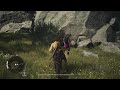 Dragons dogma 2 riding a griffin