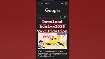how to download documents verification slip kcet 2025 #verification #link #slip #kcet #2025 #sr